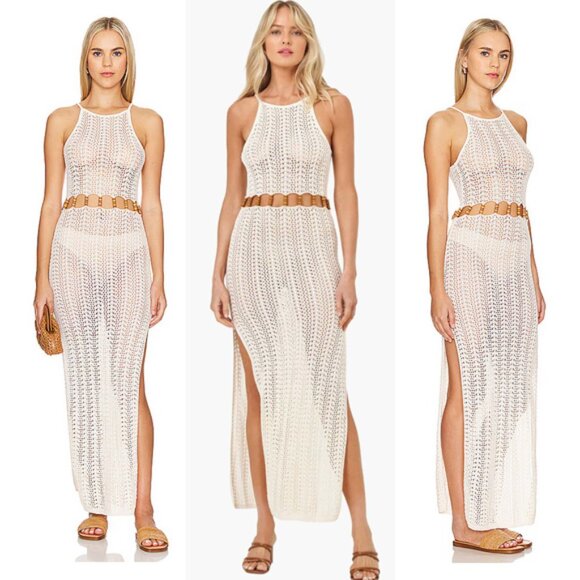 LSpace Falling For You Cover-Up Crochet Small Maxi Dress Vacation Festival NWT - Picture 1 of 7
